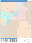 Lake Charles Digital Map Color Cast Style